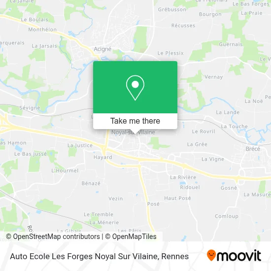 Auto Ecole Les Forges Noyal Sur Vilaine map