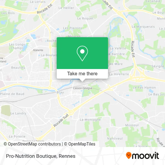 Mapa Pro-Nutrition Boutique
