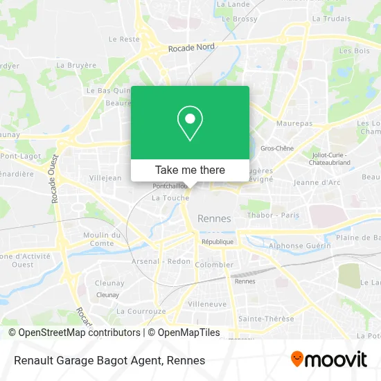Renault Garage Bagot Agent map