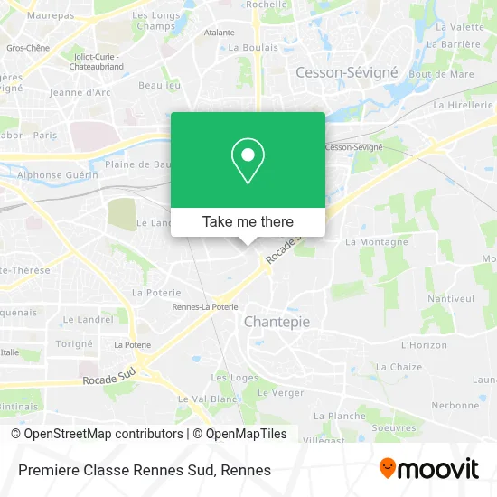 Premiere Classe Rennes Sud map