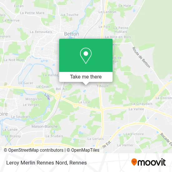 Leroy Merlin Rennes Nord map