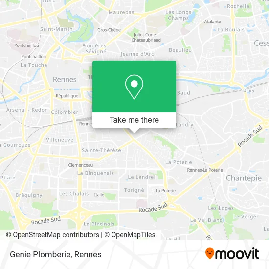 Genie Plomberie map