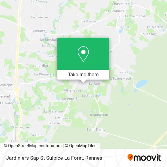 Jardiniers Sap St Sulpice La Foret map