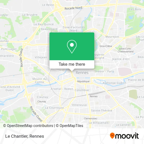 Le Chantier map