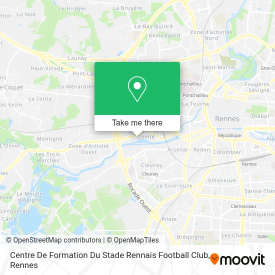 Centre De Formation Du Stade Rennais Football Club map