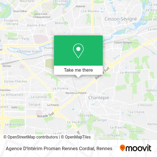 Agence D'Intérim Proman Rennes Cordial map