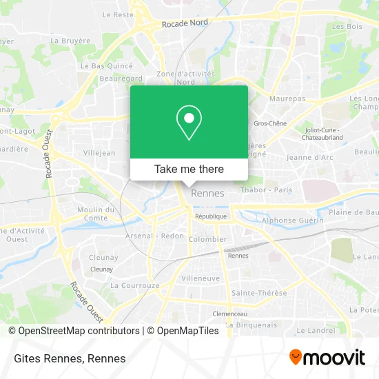 Gites Rennes map