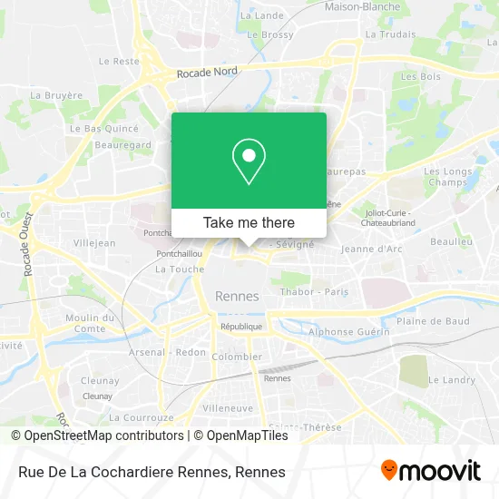 Rue De La Cochardiere Rennes map