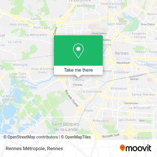 Rennes Métropole map