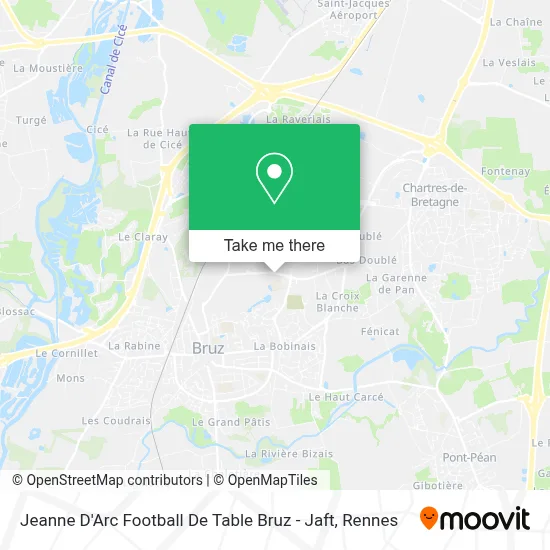 Jeanne D'Arc Football De Table Bruz - Jaft map