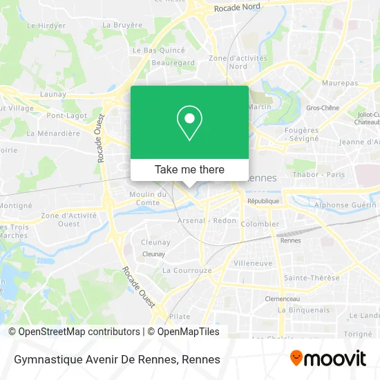 Gymnastique Avenir De Rennes map