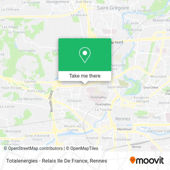 Totalenergies - Relais Ile De France map