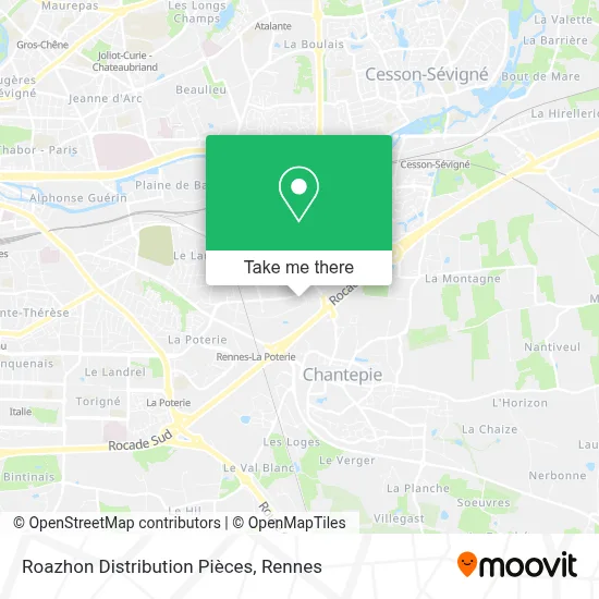Roazhon Distribution Pièces map