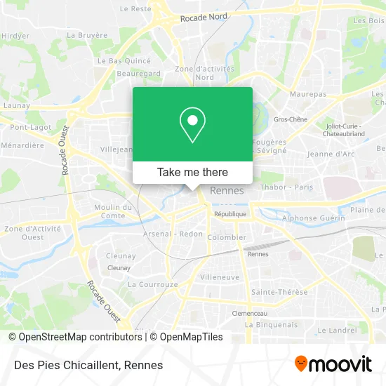 Des Pies Chicaillent map