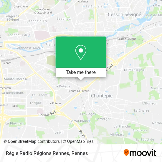 Régie Radio Régions Rennes map