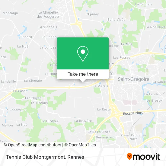 Tennis Club Montgermont map