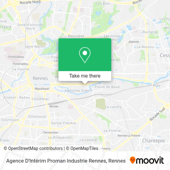 Agence D'Intérim Proman Industrie Rennes map