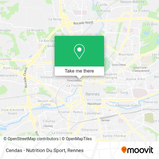 Cendas - Nutrition Du Sport map