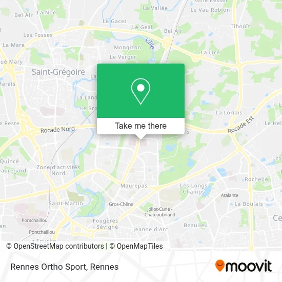 Rennes Ortho Sport map
