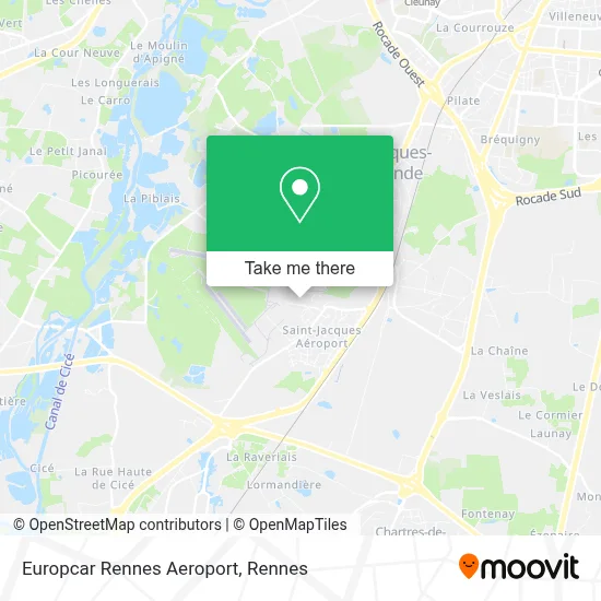 Europcar Rennes Aeroport map