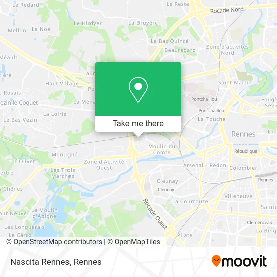 Nascita Rennes map