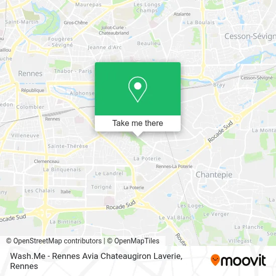 Wash.Me - Rennes Avia Chateaugiron Laverie map