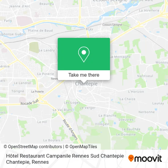 Hôtel Restaurant Campanile Rennes Sud Chantepie Chantepie map