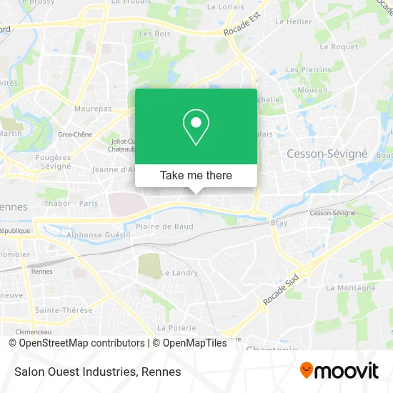 Salon Ouest Industries map