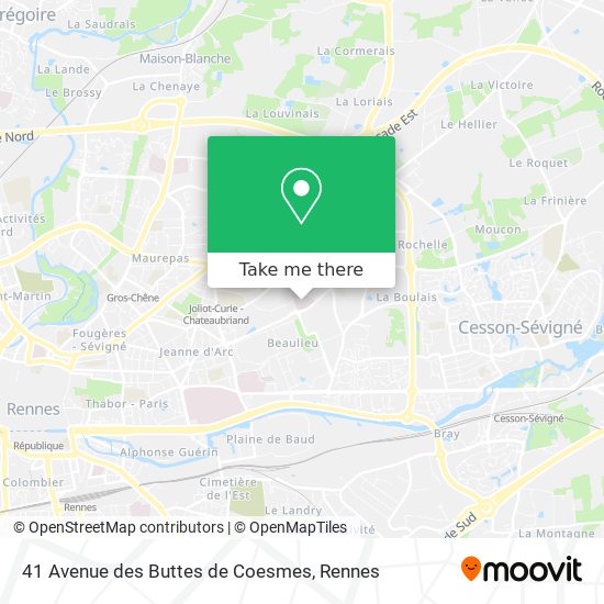 Mapa 41 Avenue des Buttes de Coesmes