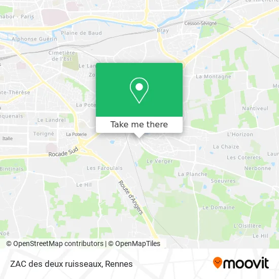 ZAC des deux ruisseaux map