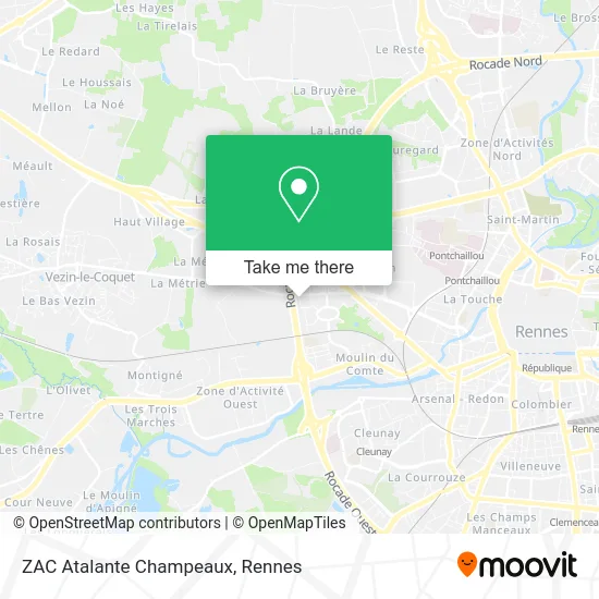 ZAC Atalante Champeaux map