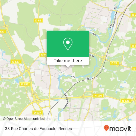 Mapa 33 Rue Charles de Foucauld