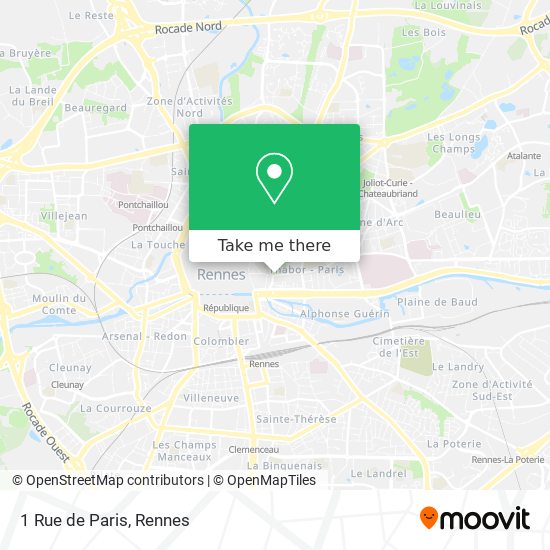 Mapa 1 Rue de Paris