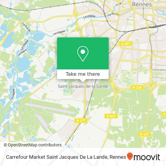 Mapa Carrefour Market Saint Jacques De La Lande