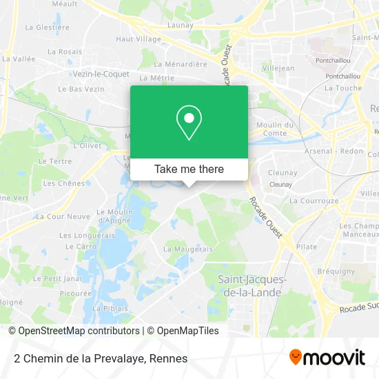 2 Chemin de la Prevalaye map