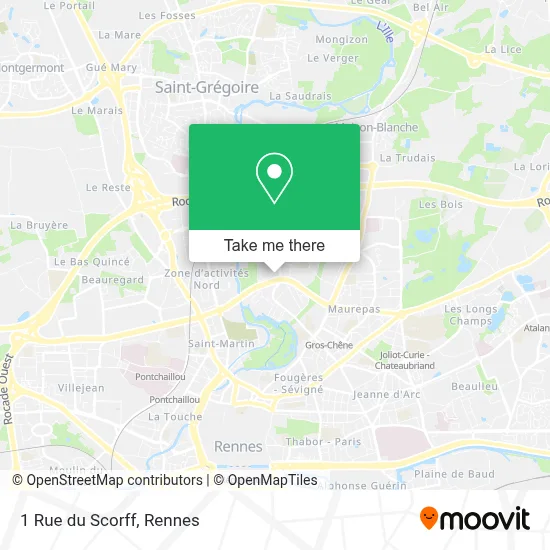 Mapa 1 Rue du Scorff