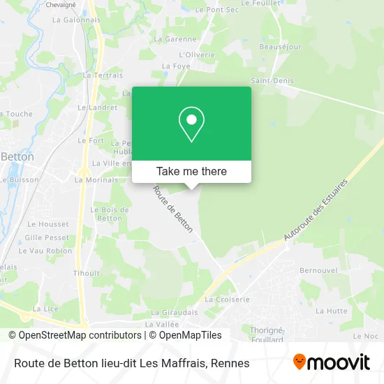Route de Betton lieu-dit Les Maffrais map