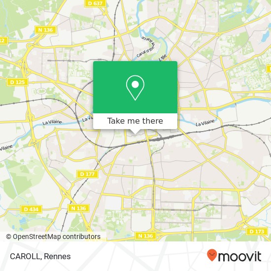 Mapa CAROLL, 40 Place du Colombier 35000 Rennes