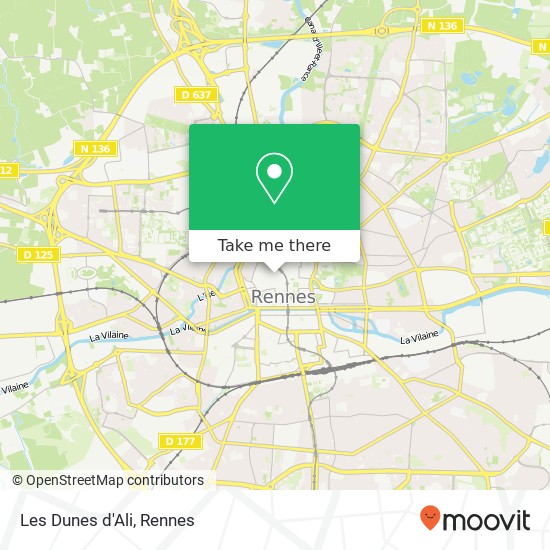Mapa Les Dunes d'Ali, 13 Rue Saint-Michel 35000 Rennes
