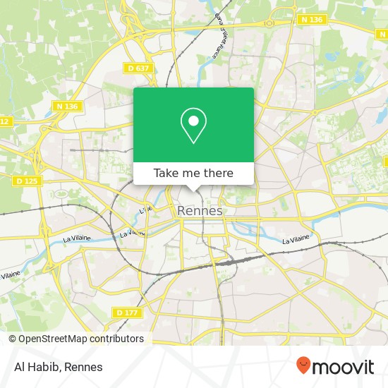Al Habib, 21 Rue Saint-Michel 35000 Rennes map