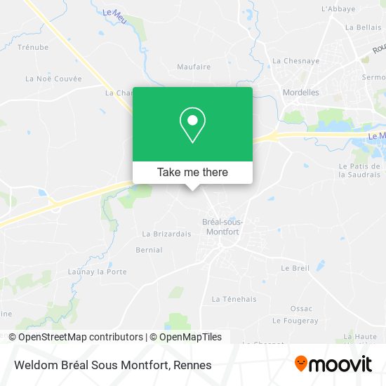 Weldom Bréal Sous Montfort map
