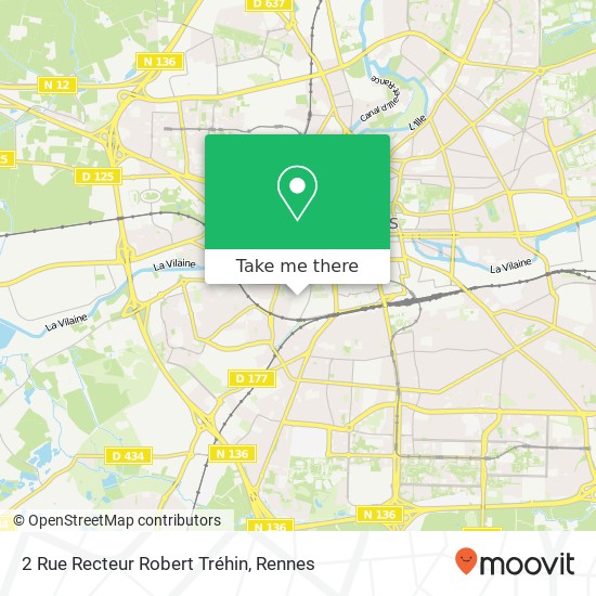 Mapa 2 Rue Recteur Robert Tréhin