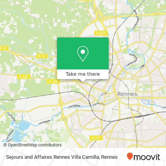 Mapa Sejours and Affaires Rennes Villa Camilla