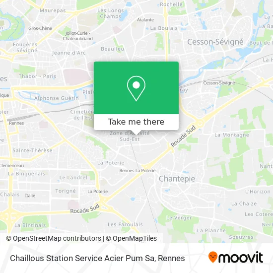 Chaillous Station Service Acier Pum Sa map