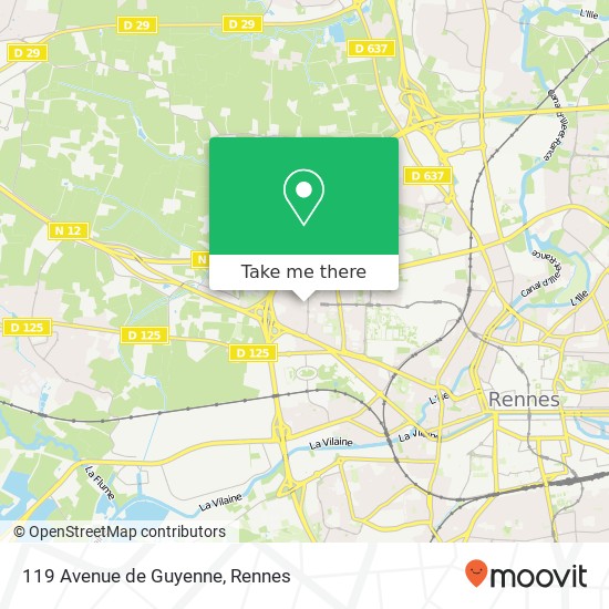 Mapa 119 Avenue de Guyenne