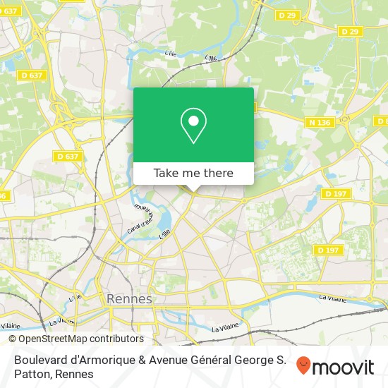Mapa Boulevard d'Armorique & Avenue Général George S. Patton