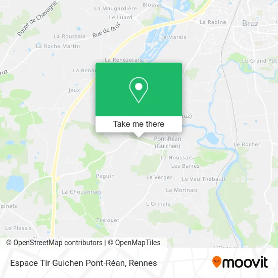 Espace Tir Guichen Pont-Réan map