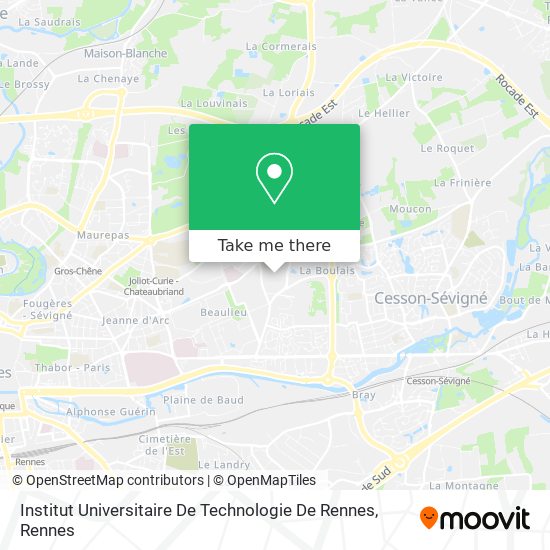 Mapa Institut Universitaire De Technologie De Rennes