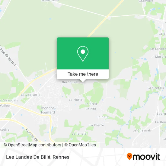 Les Landes De Billé map