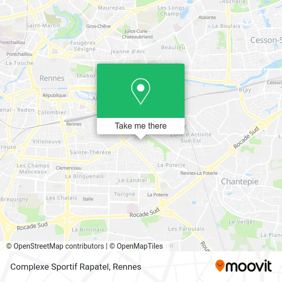 Complexe Sportif Rapatel map